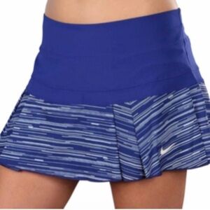 NIKE Victory Printed Pleated Tennis Skort- Blue